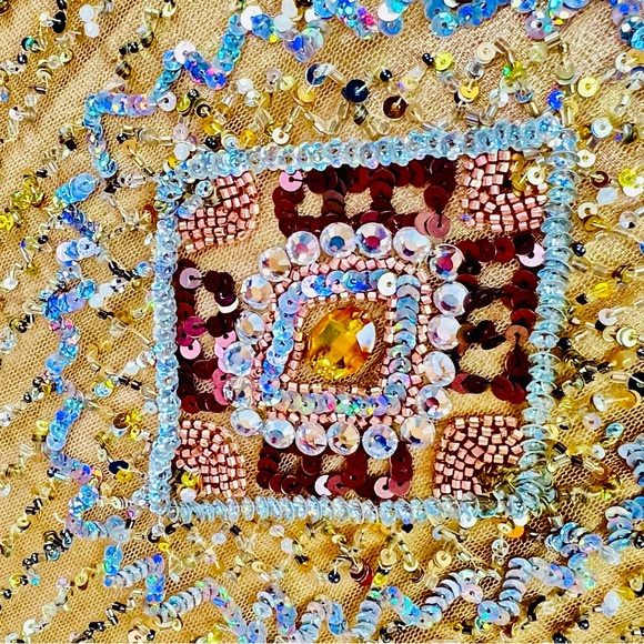 Bain de Nuit Couture Embellished Strapless Mermaid Evening Gown Size FR 38 US 4 - Picture 11 of 15